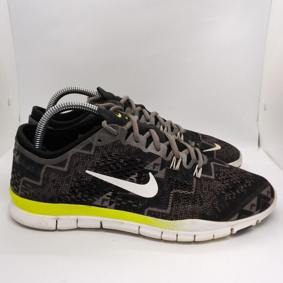 Nike Free 5.0 TR Fit 4 Running Sneakers Women's Size 9.5 Black, Grey, Neon Green - Picture 1 of 8
